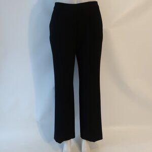 Womens St. John Couture Black Flat Front Trouser Dress Pants 8